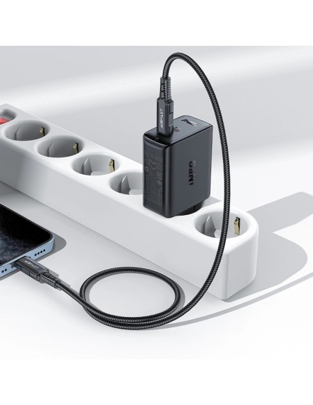 Caricabatterie Acefast GaN USB Tipo C 50W, PD, QC 3.0, AFC, FCP nero