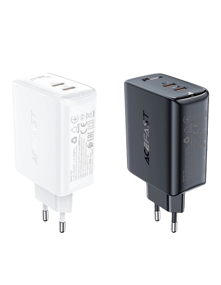 Caricabatterie Acefast GaN USB Tipo C 50W, PD, QC 3.0, AFC, FCP nero