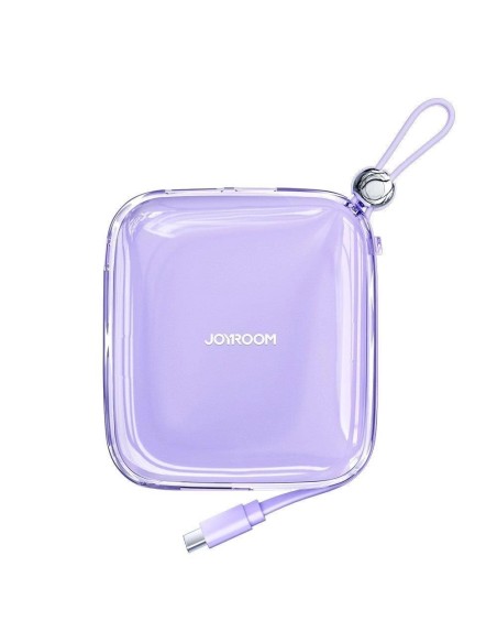 Joyroom Power Bank 10000mAh Jelly Series 22.5W con cavo USB C integrato viola