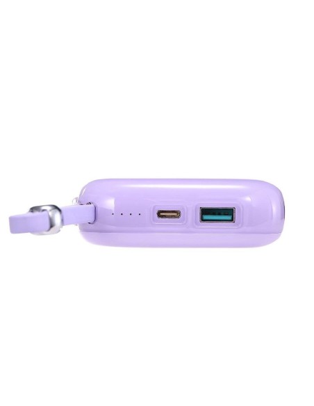 Joyroom Power Bank 10000mAh Jelly Series 22.5W con cavo USB C integrato viola