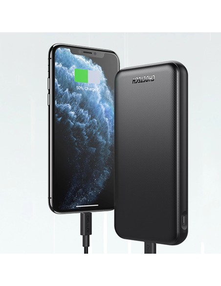 Choetech power Bank 10000mAh 18W QC PD USB / USB C nero