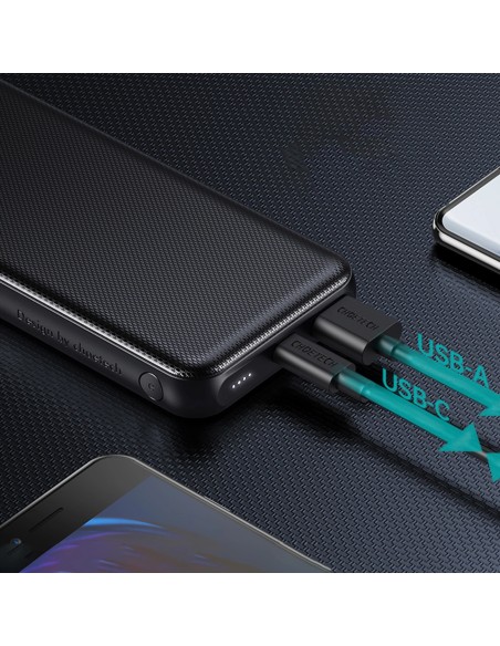 Choetech power Bank 10000mAh 18W QC PD USB / USB C nero
