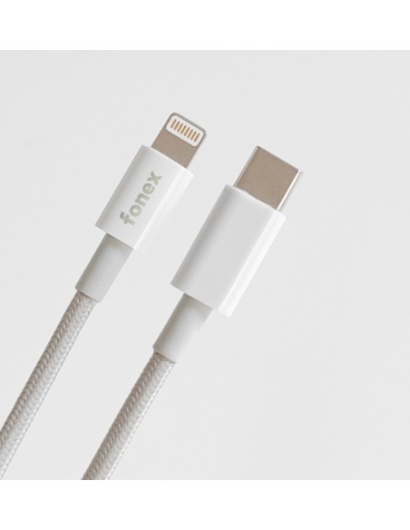 Fonex cavo carica e dati 20W ultra resistente Type-C to lightning | 1 m | Bianco