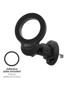 Fonex supporto telefono da auto Air Magnetic Ring | Nero 2