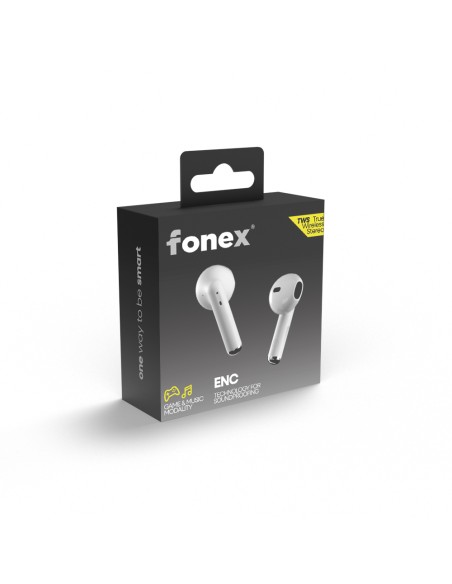 Fonex auricolari Bluetooth BHF3 con custodia di ricarica | Bianco