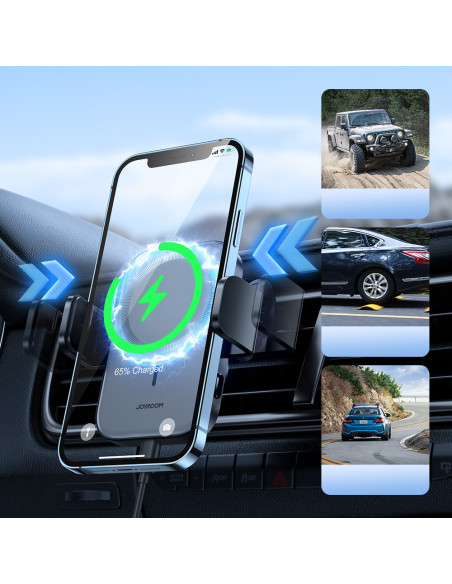 Trade Shop - Supporto Caricatore Auto Per Smartphone Con Ricarica Rapida  Wireless Qi 15w C3a15
